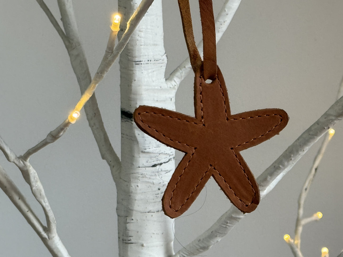 Leather Starfish Ornament