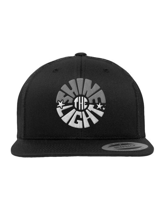 Black Flat Brim Snapback Hat - Modern Logo