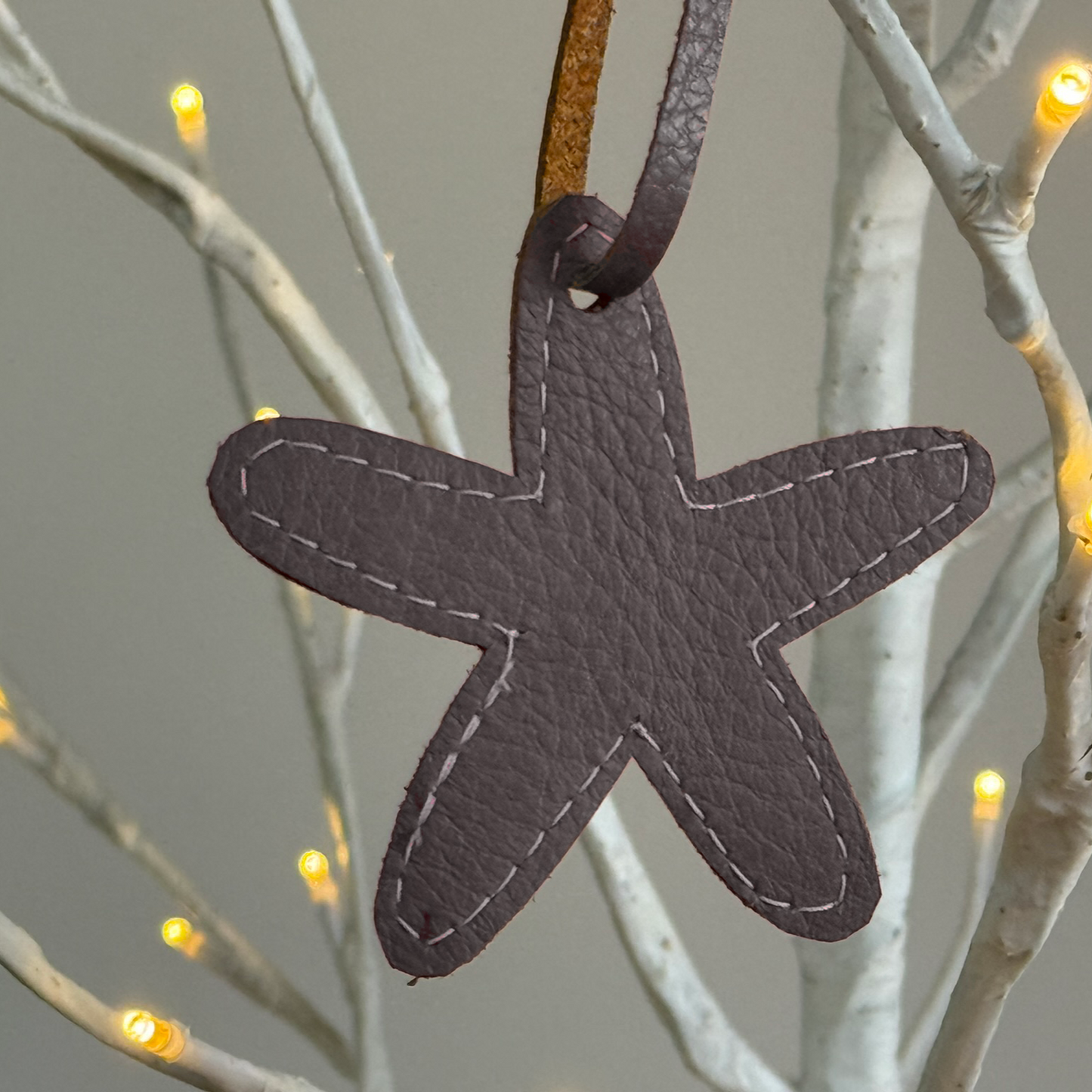 Leather Starfish Ornament