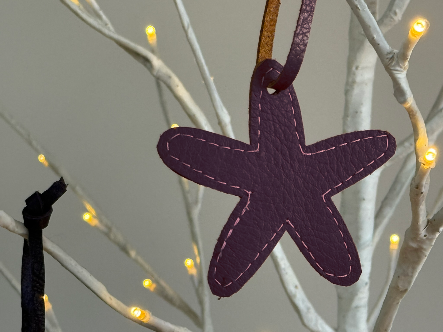 Leather Starfish Ornament